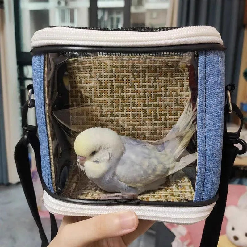 Portable Pet Bird Cage Parrot Breathable and Detachable Hamster Flying Kangaroo Travel Bag Pet Accessories Guinea Pig  Pet Bag