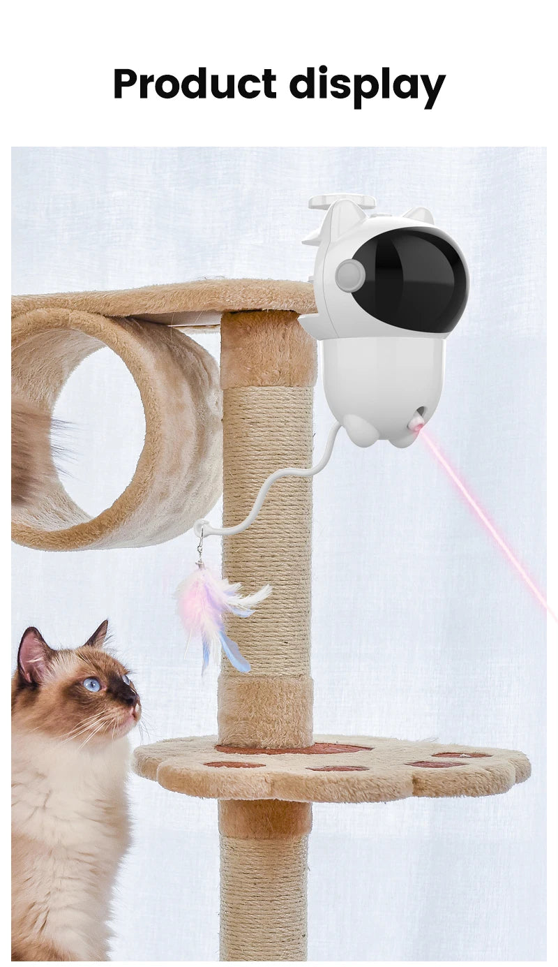 Pet Cat Toy Interactive  Rechargeable Infrared Smart Automatic  Interactive Cat Toy Multiple Angles