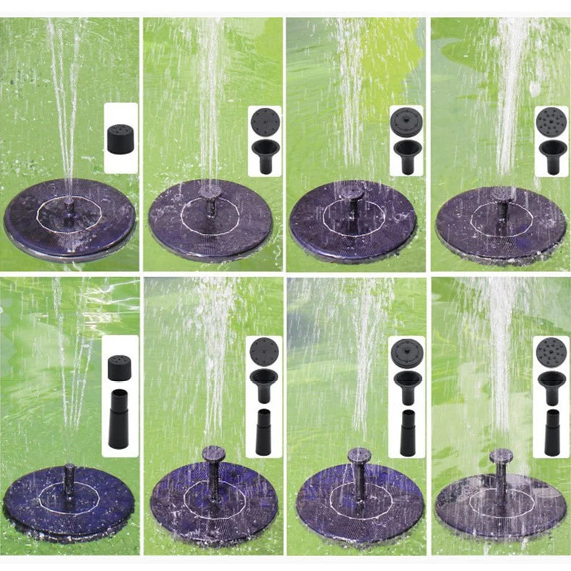 13/16/18cm Outdoors Solar Fountain Used for Bird Bath Garden Landscape Decoration Rockery Swimming Pool Floating water Fountains