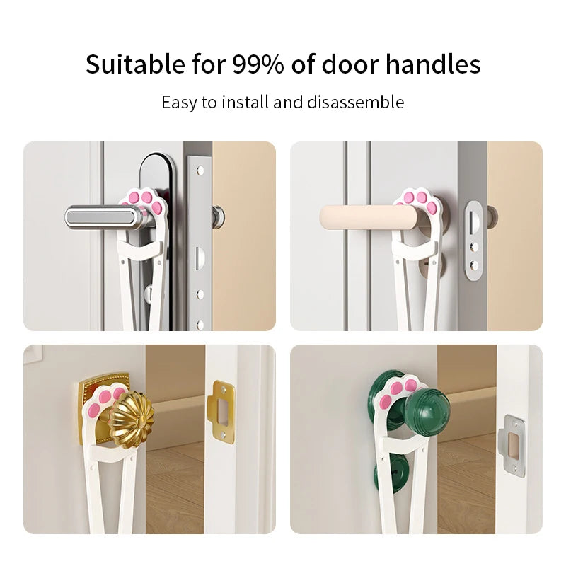 Cat Door Holder Latch Adjustable Dog Door Stopper Elastic Gate Lock Flex Latch Strap Keep Dog Out From Entering Pet Gate Supply