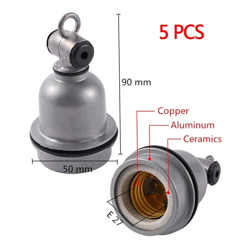 Reptile Heat Lamps Holder Insulated E27 Ceramic Socket for Reptiles Heat Lamps Holder Amphibious Terrarium Lighting Accessories