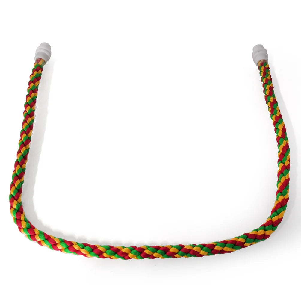 105/80/55/30cm Colorful Parrot Rope Hanging Braided Budgie Bird Cage Cockatiel Toy Pet Stand Accessories Ladder Swing Supplies