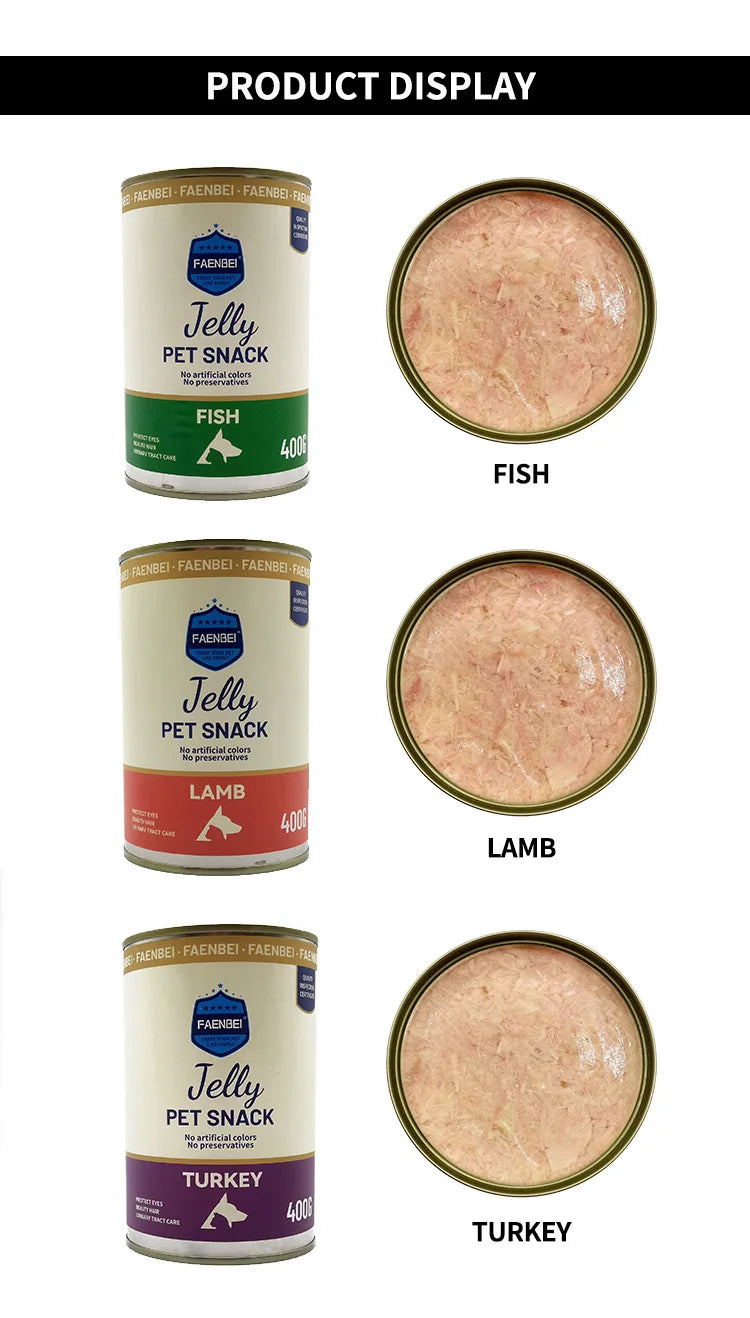 Canned Dogs Canned Cats Canned Pet Snacks Canned 400g Chicken Shredded Frozen Can High Meat Contains Cats and Dogs General