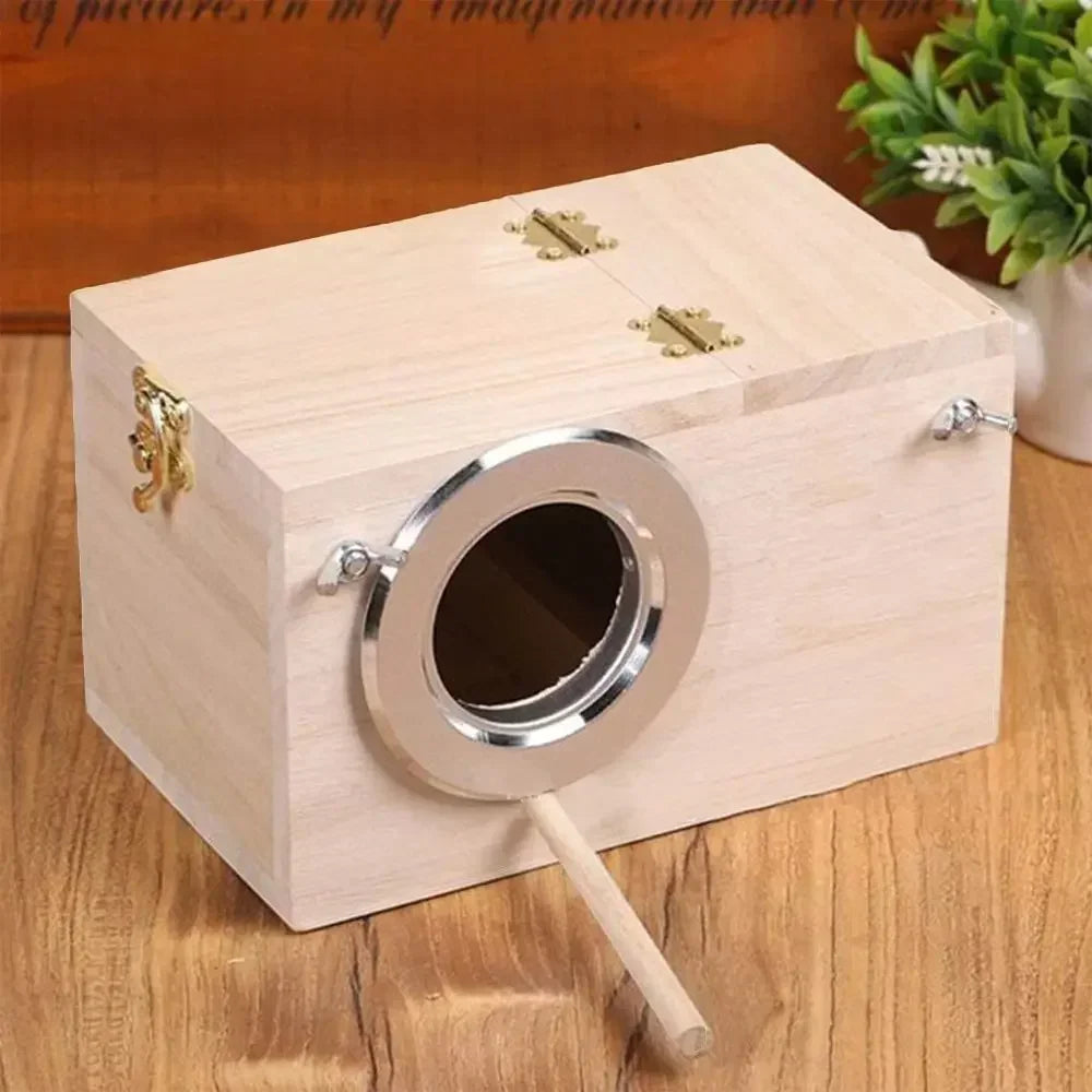 Bird Breeding Box Cage Nest For Parrot Nesting House Wooden Lovebirds Finch Home Tools