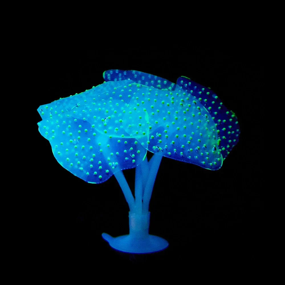 Luminous Anemone Simulation Artificial Plant Aquarium Decor Plastic Underwater Weed Grass Aquarium Fish Tank Decoration Ornament
