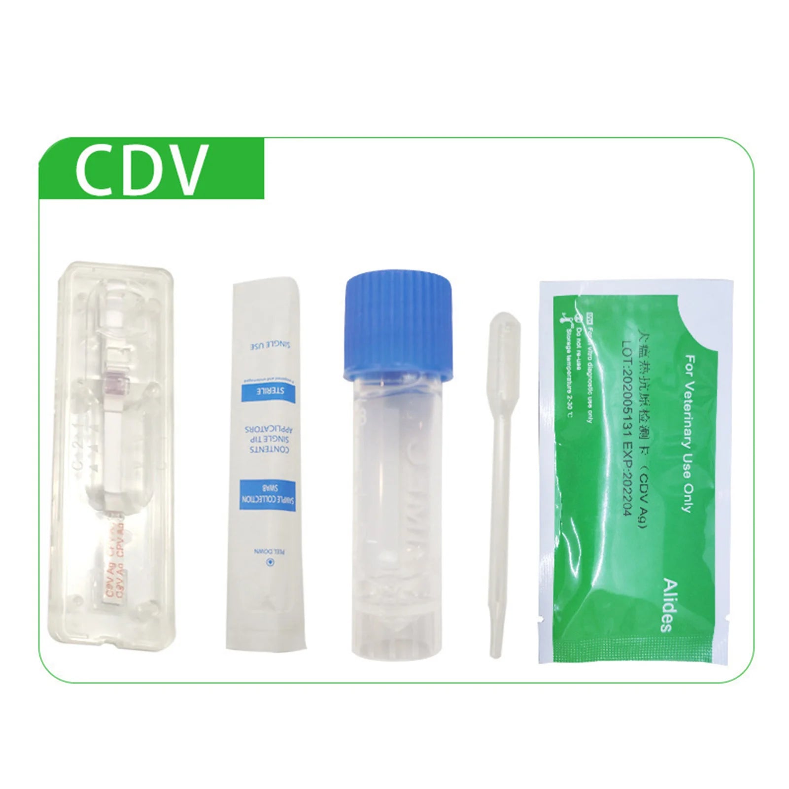 Canine CDV CPV Distemper Test Paper Kit Parvovirus Test Paper Kit Raid Strip Card Pet Dog Home Clinic Use