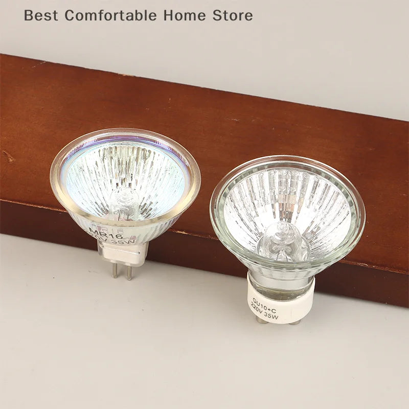GU10 MR11 MR16 Halogen Reflector Cup Light Thick Glass Halogen Tungsten Spotlight Lamp Cup 120V 220V 35W 50W Bubble