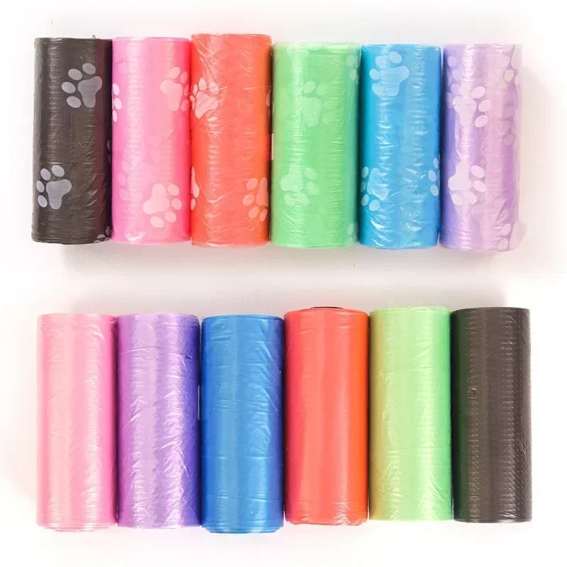 1-100 Rolls Dog Poop Bag Outdoor Cleaning Poop Bag Outdoor Clean Pet Supplies For Dog 15bags/roll Refill Garbage Bag Pet Supply