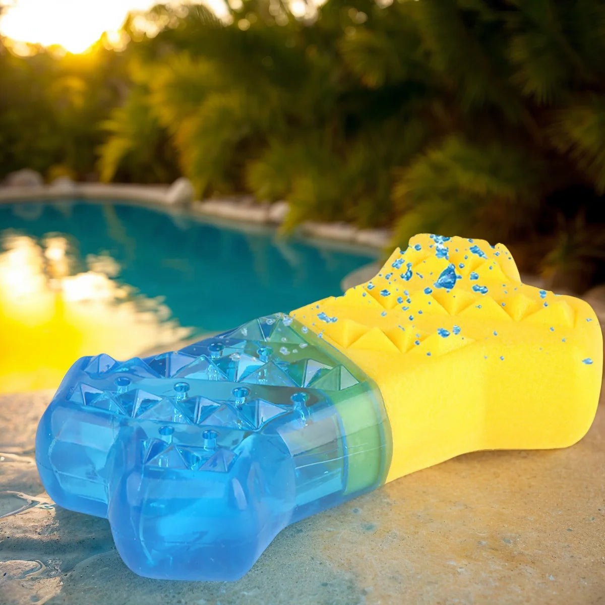 Water-Filling & Freezing Dog Chew Toy, TPR Material, Shark/Bone/Hexagon Shapes for Teething & Cooling