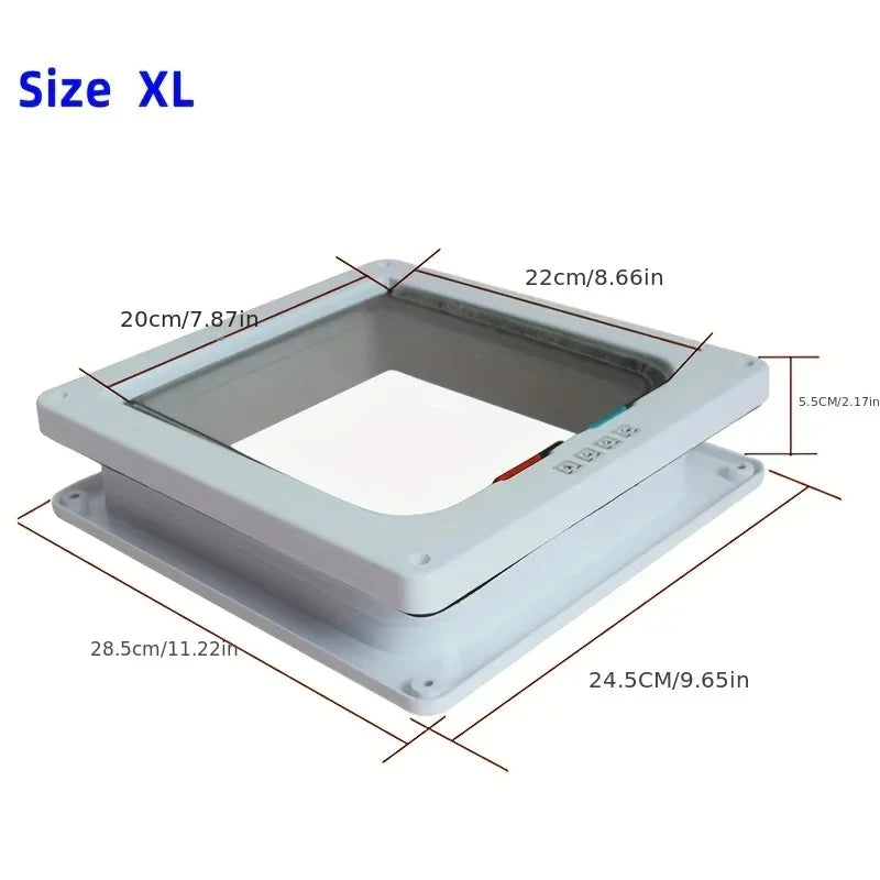 4 Way Lockable Dog & Cat Door,Pet Gate Allows Free Access in Both Directions,Flap Pet Gate Door,Cat door, Pet Safety Supplies