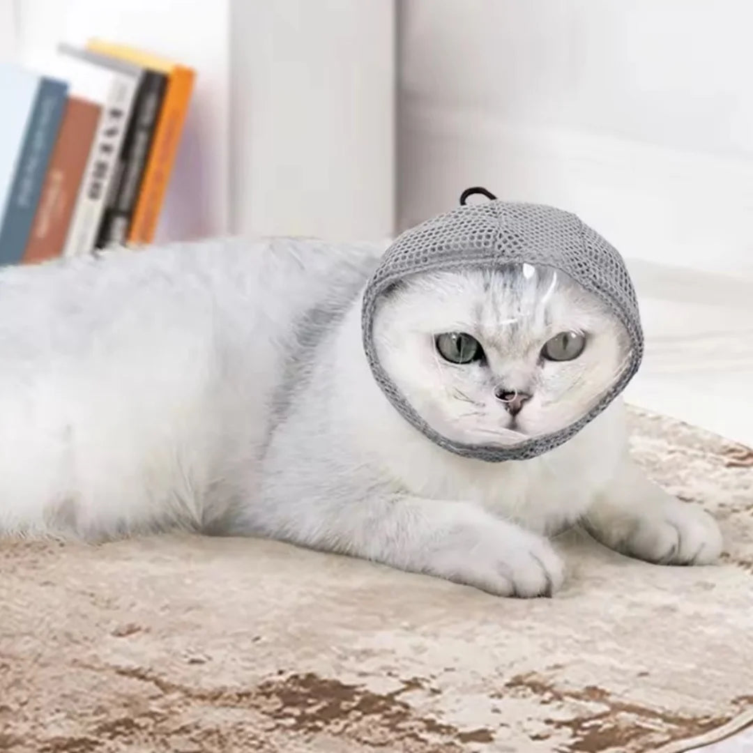 New cat supplies: breathable cat hat, anti bite and anti scratch mask, adjustable cat head cover, anti bite and anti licking sca