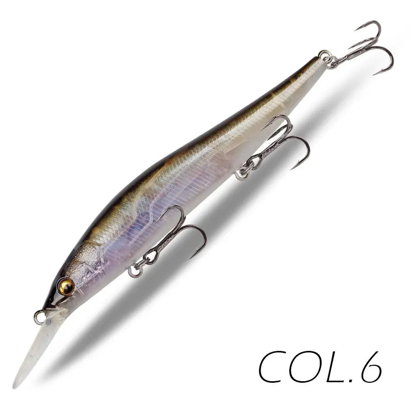 Magic Works Lures Minnow Floating Wobbler 110mm 13.5g Trout Black Minnow Fishing Lure for Pike Artificial Bait Fishing Tackle