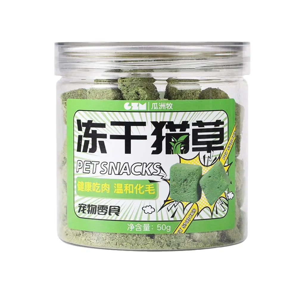Catgrass Grain Freezedried Cat Snack Row Furry Hairball Catgrass Teeth Tablets Biscuits Pieces Catgrass Grinding N2Z1