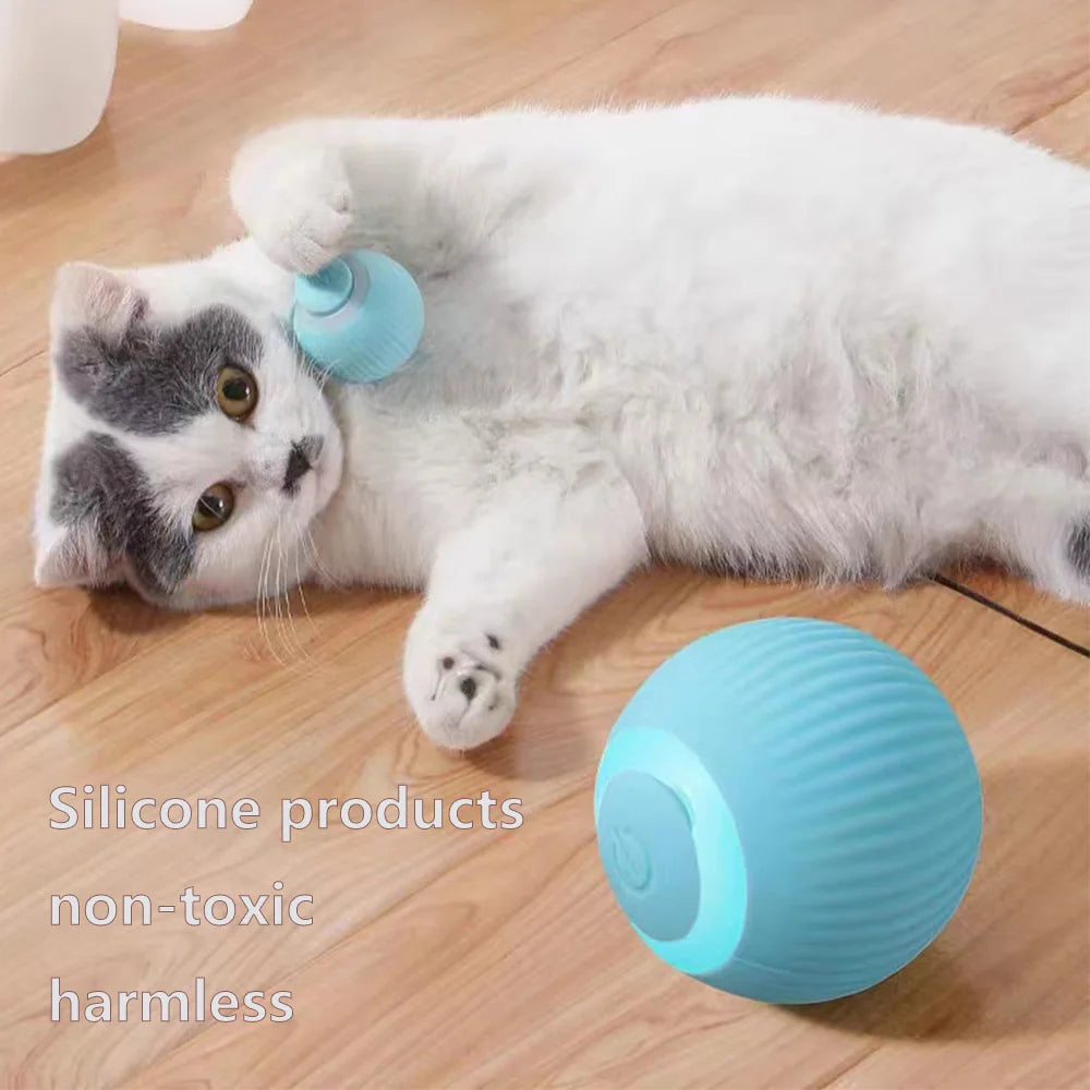 1/4Pc Cat Interactive Ball Smart Cat Toys Electronic Interactive Cat Toy Indoor Automatic Rolling Magic Ball Cat Game Accessorie