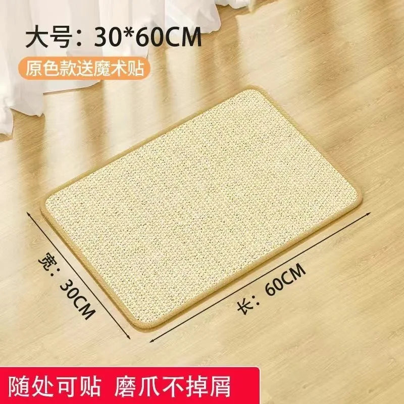 Mat Cat Scratching Board Wear-resistant Non-shedding Sofa Protector Sisal Mat Wall-mounted Vertical Claw Sharpening Cat Supplies