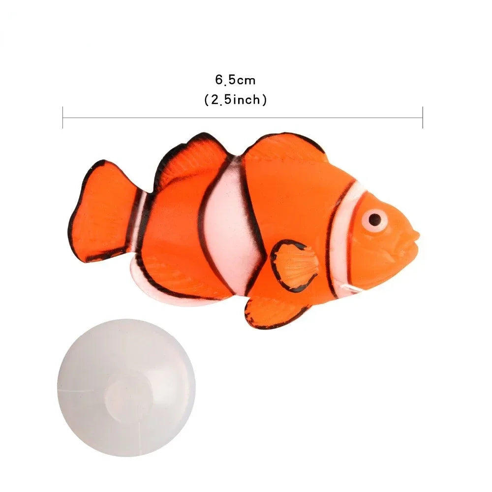 Silica Gel Fishes Artificial Luminous Fish Clownfish Guppy Floating Ornament Fish Tank Aquarium Decorations