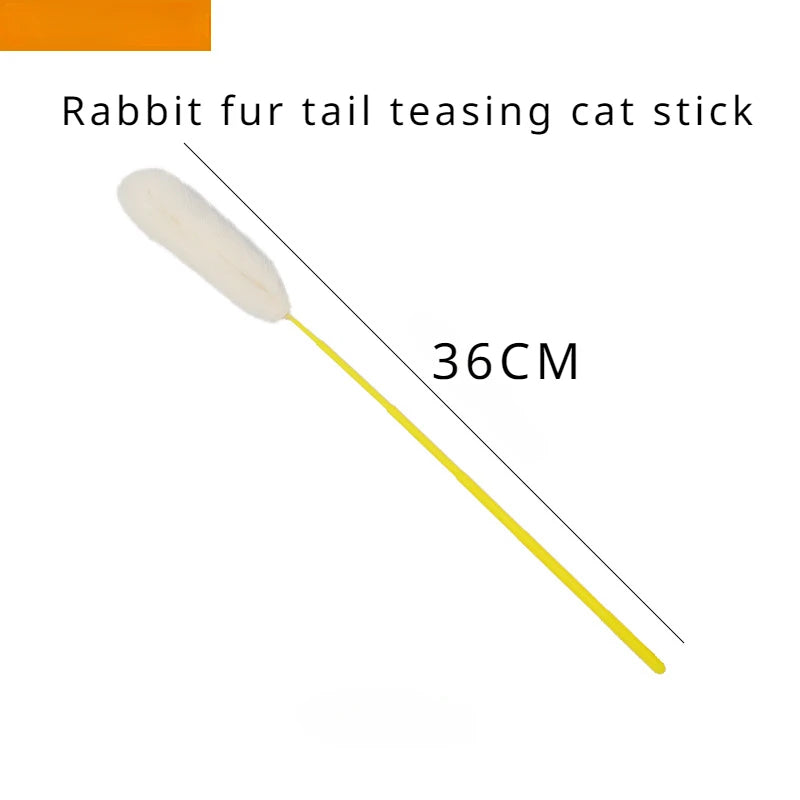 Cat Teaser Wands Three-section Telescopic Fishing Pole Wand Kitten Funny Catcher Teaser Stick Rod Interactive Stick Teaser Toys