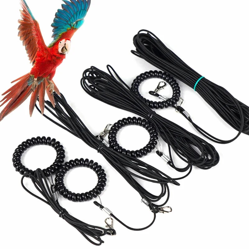 Pet Bird Outdoor Training Harness Rope Bird foot Chain Parrot Anti-flying Traction Straps Bird Feet Bracelet Alloy Foot Ring