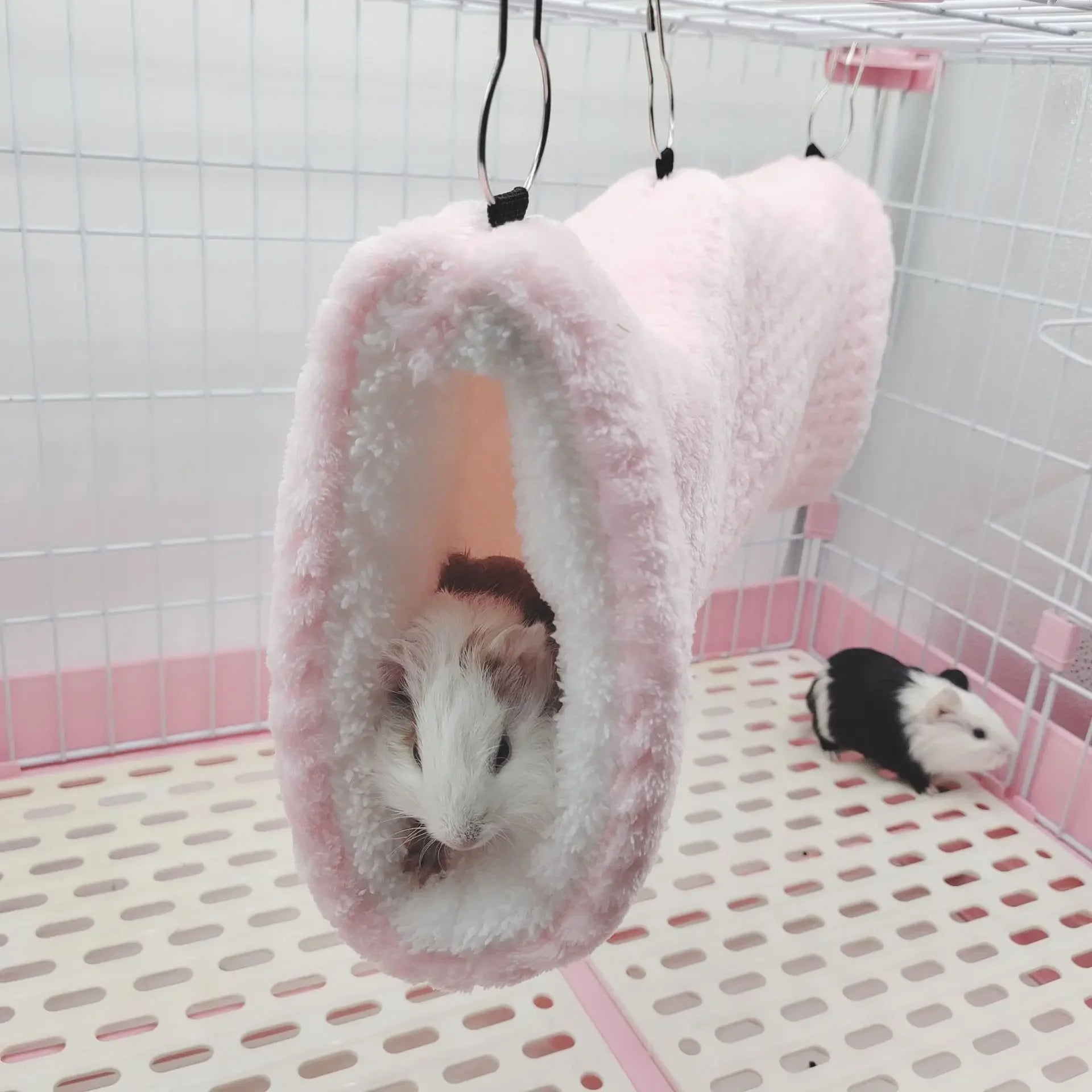 Warm Winter Pet Hammock Double Layer Thick Plush Hamster Hammock Chinchilla Guinea Pig Ferret Sleeping Bag Hamster Hanging Cage