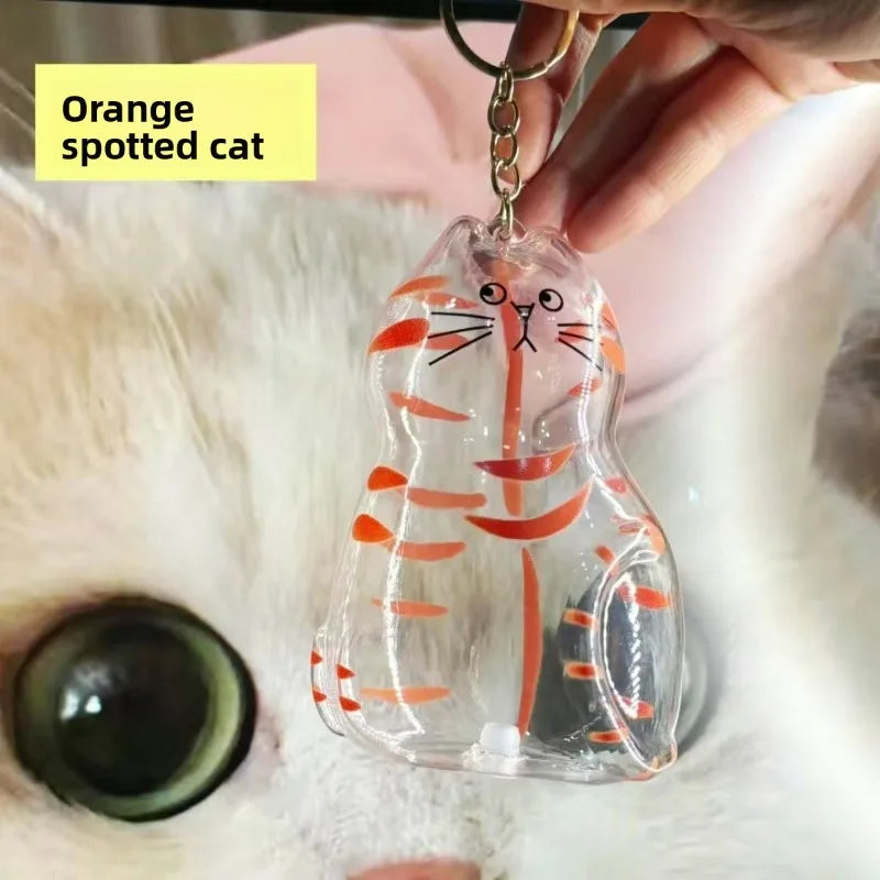 Large Cat Keychain Pendant Ginger Cat Siamese Calico CatHair Storage Box Hanging Cat Bag Hanging Pet  Hair Grooming Souvenirs