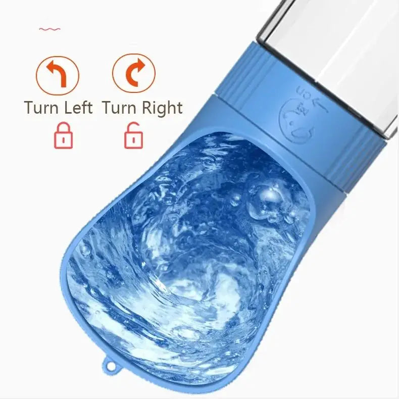 Twist Open Dog Water Bottle Portable Drinking Water Feeding Food Bowl Traveling Walker Dog Accessories Outside Puppy Pet Bottle