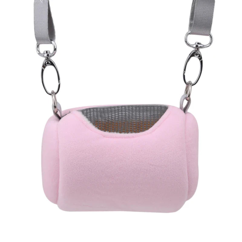 Pet Cage Crossbody Bags Cylinder Design Soft House Travel Portable Squirrel Visible Mesh Hamster Carrier Bag Accessories 2024