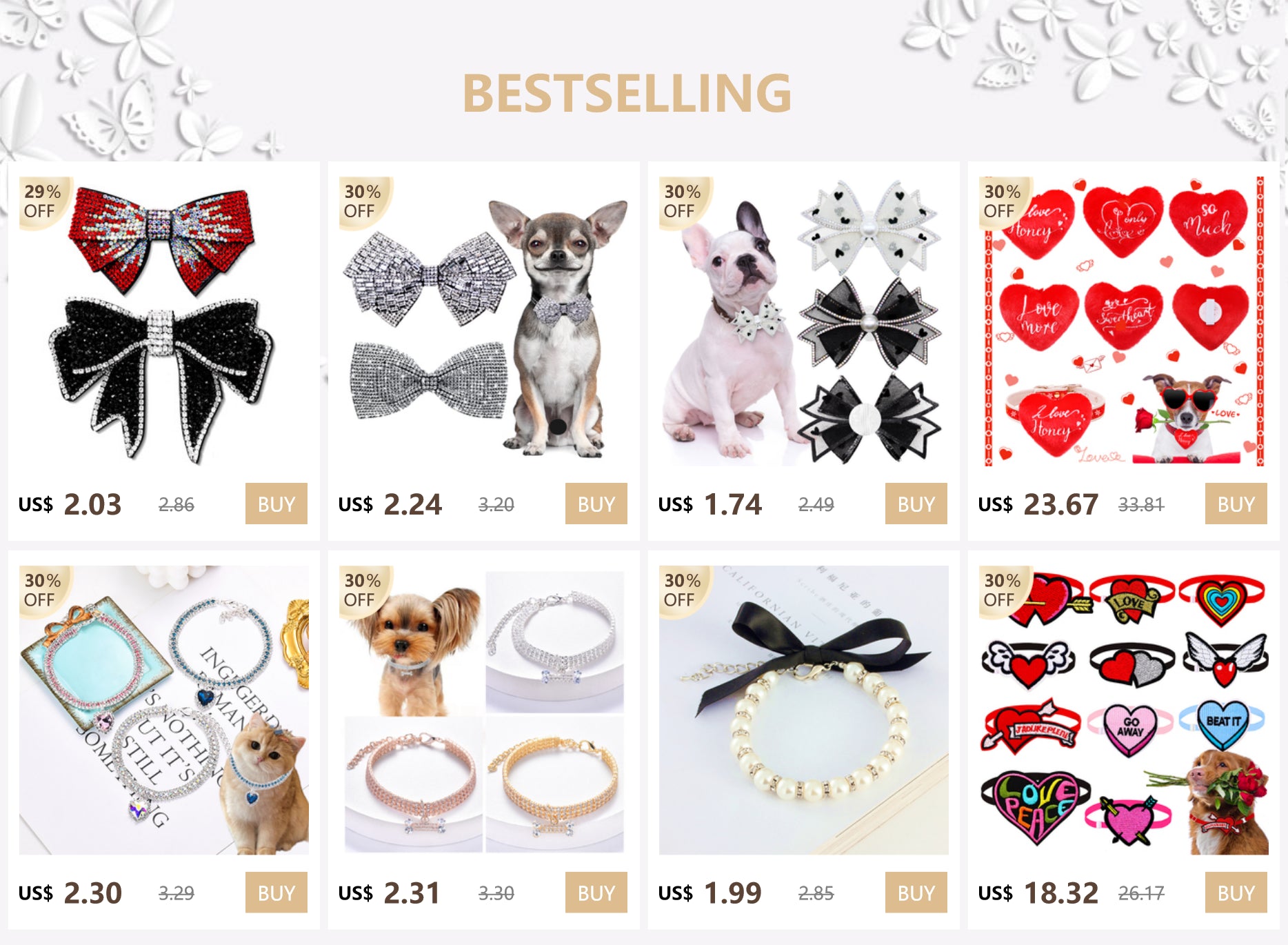Dog Necklace Adjustable Cat Collar Zircon Bone Rhinestone Diomand Pendant Jewelry Luxury Metal Copper Dog Collars Dog Accessory