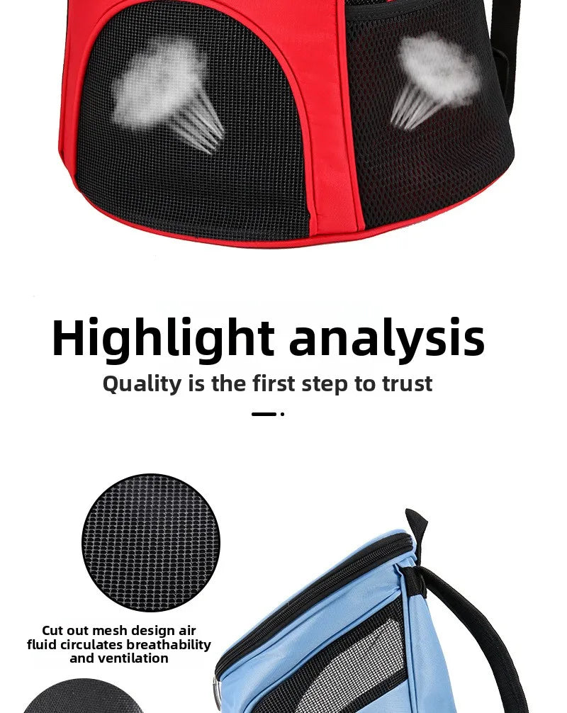 New Portable mesh Dog Bag Breathable Dog Backpack Foldable Large Capacity Cat Carrying Bag Portable Outdoor Travel Pet Carrier