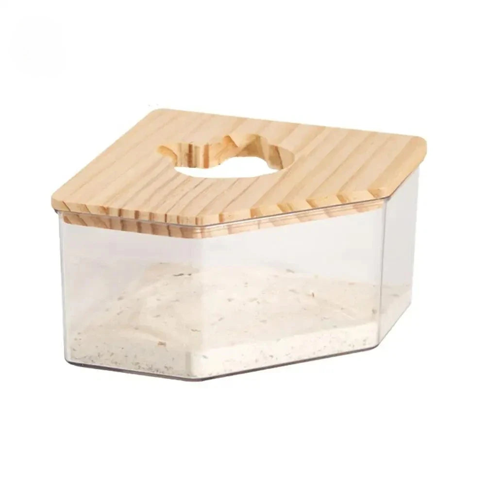 Acrylic hamster golden bear sand bath box fully transparent small pet hamster bath box toilet dual-purpose bath sand basin