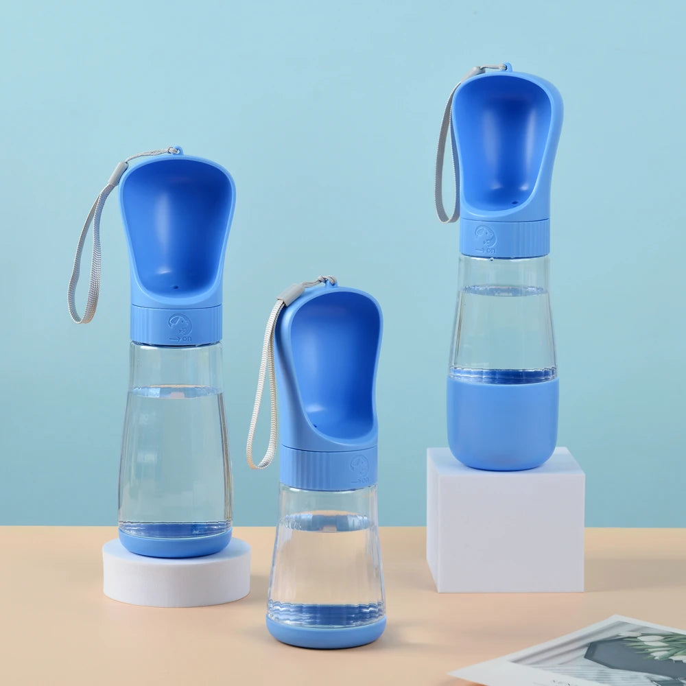 Twist Open Dog Water Bottle Portable Drinking Water Feeding Food Bowl Traveling Walker Dog Accessories Outside Puppy Pet Bottle