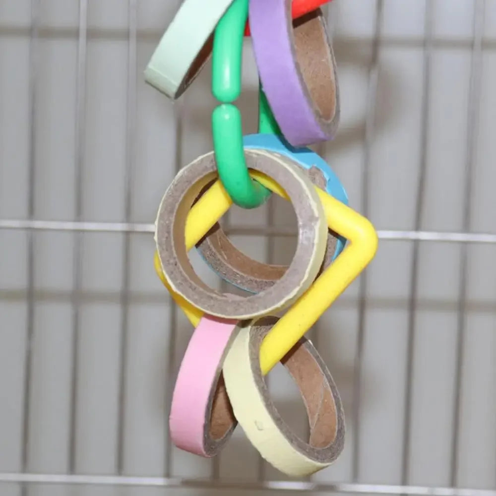 Parrot Toys For Large Birds With Metal Hook Colorful Chewing Parrot Toys Parrot Toy Bird Toy For Parrots Bird Cage Accessories