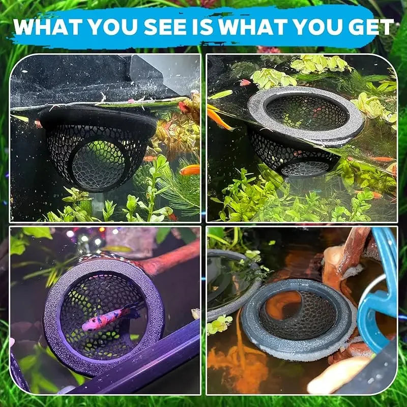 Aqaurium Floating Cave Fish Shrimp Hideout Shelter 3-in-1 Hammock Feeding Ring & Resting Spot for Betta Small Aquatic Pets