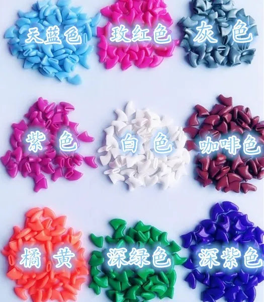 20 PCS/lot New FASHION Colorful Cat Nail Caps Soft Cat Claw Soft Paws with Free Adhesive Glue Size XS-L Gift for Pet Dog