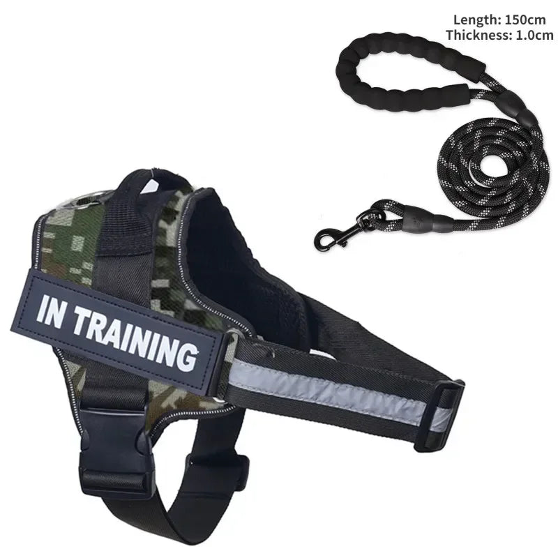 Dog collar Harness ID Custom Patch,Reflective Breathable No Pull Vest For Small Bag Dog，Dog Harness for puppy,Walk Dog Supplies