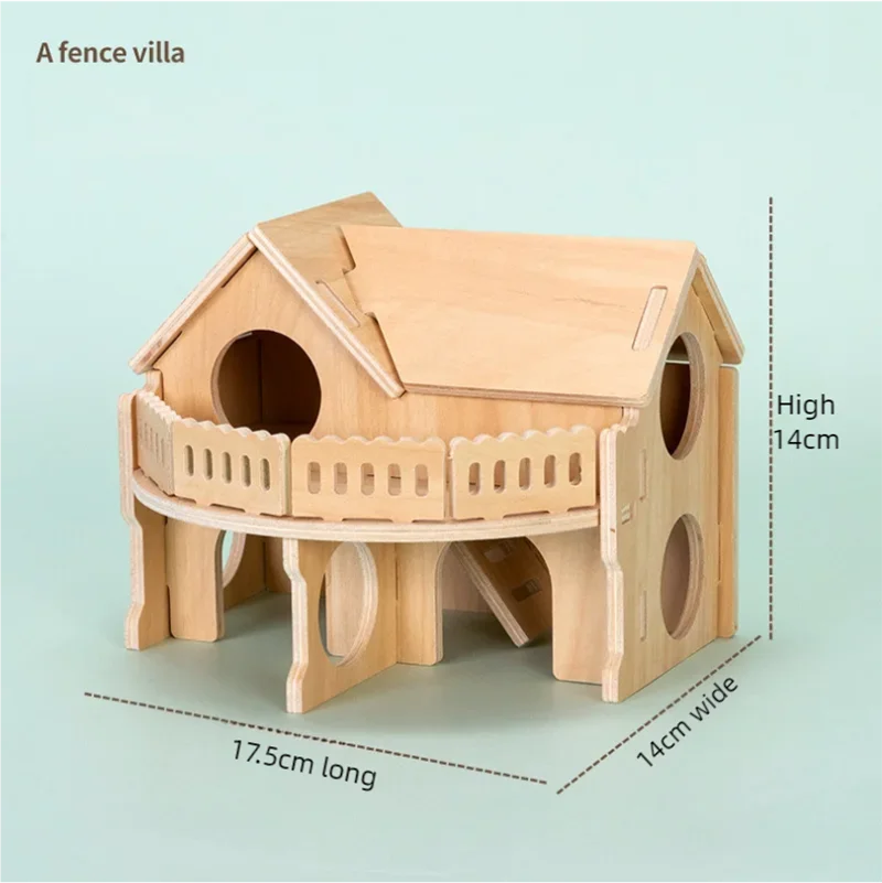 Hamster Sleeping Wooden House Hamster Cage Golden Bear Cage Single Floor Villa Supplies