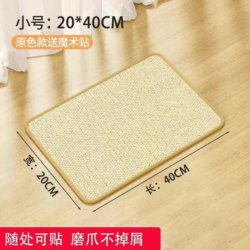 Mat Cat Scratching Board Wear-resistant Non-shedding Sofa Protector Sisal Mat Wall-mounted Vertical Claw Sharpening Cat Supplies