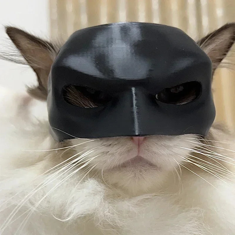 Cat Face Cushion Bat Cosplay Hat Spooky Halloween Atmosphere Prop Plastic Black Make-up Half Mask Party