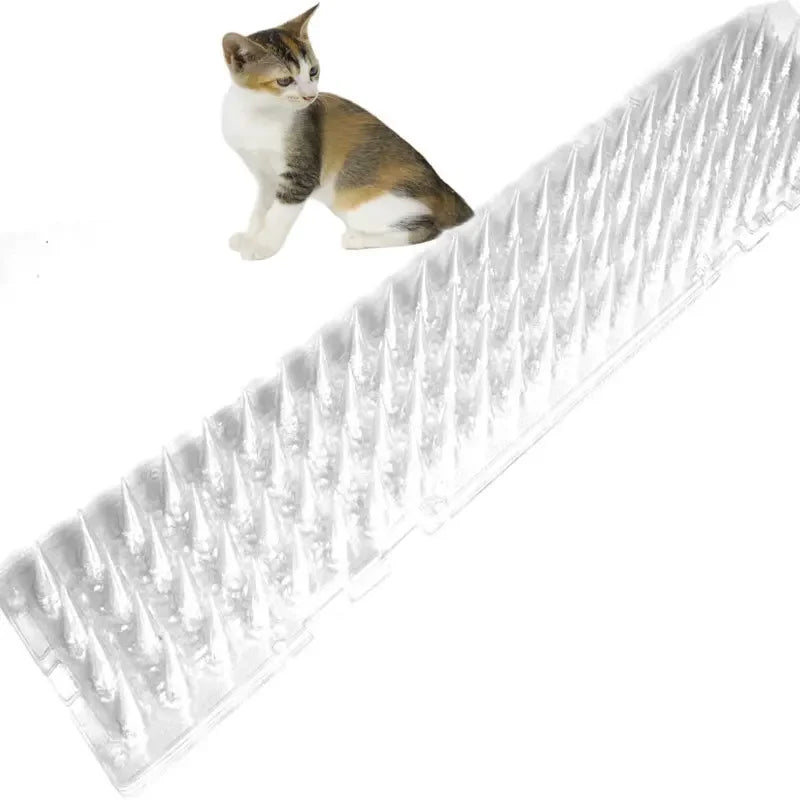 1/2pcs Spikes Repeller Cat Plastic Bird Repellent Anti Pigeon Anti-bird Squirrel Garden Fences Control Transparent Spikes Fence