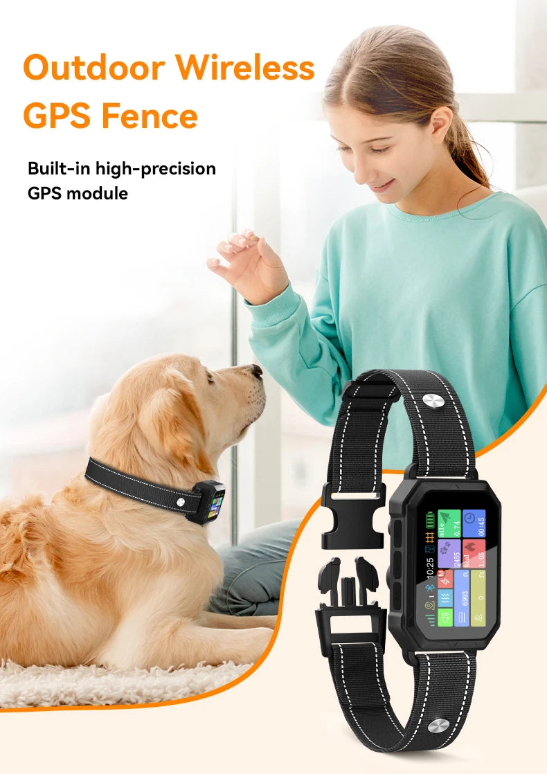 Wireless Pet Fence Remote Training 2 Dogs Shock Collar Smart Electric Dog Fence GPS Wireless Invisible Fence For Dogs