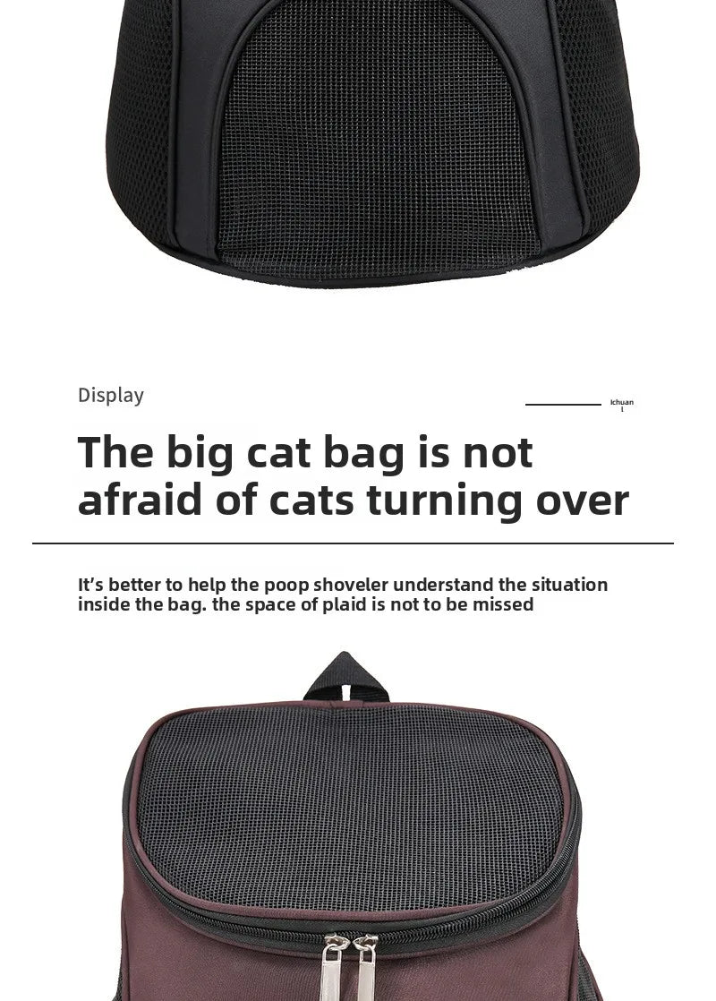 New Portable mesh Dog Bag Breathable Dog Backpack Foldable Large Capacity Cat Carrying Bag Portable Outdoor Travel Pet Carrier