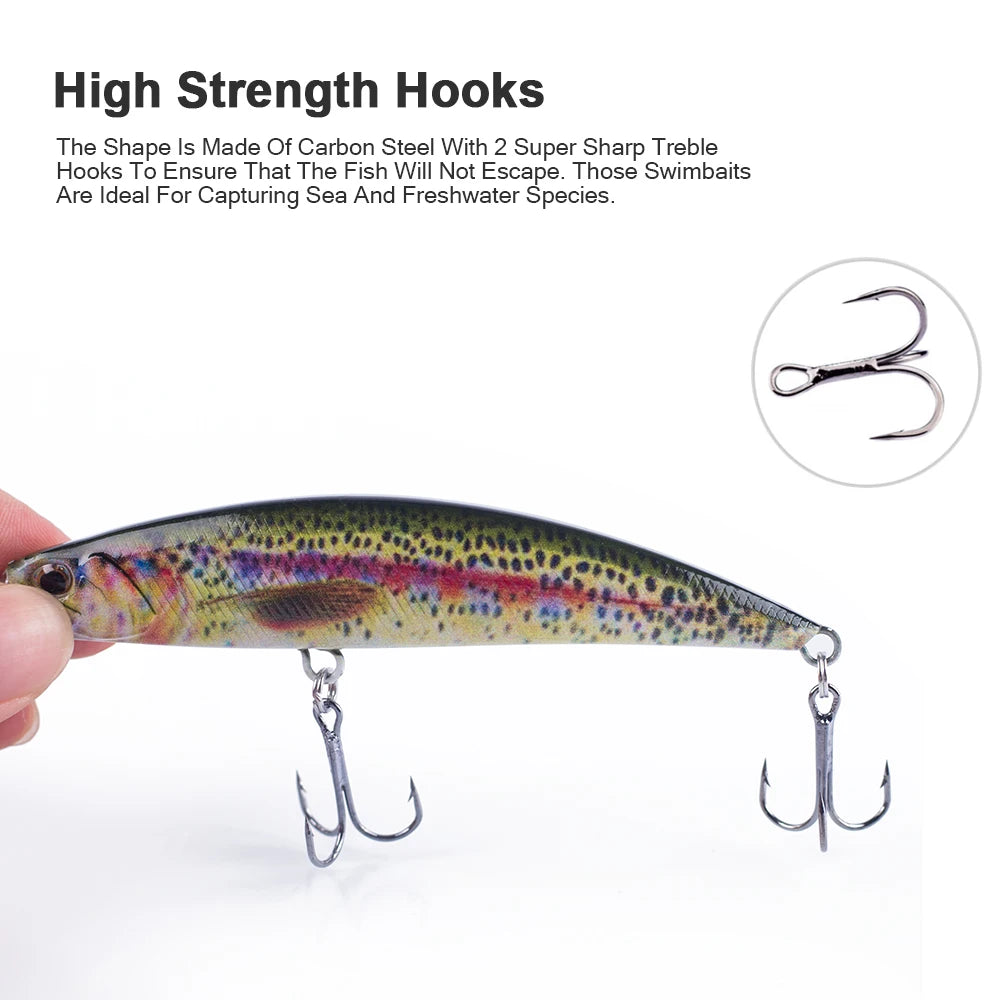 CCLTBA Hard Minnow Baits 11cm 15.5g Sinnking Wobblers Plastic Fishing Lures Crankbait Artificial Fresh Water Lure Fishing Tackle