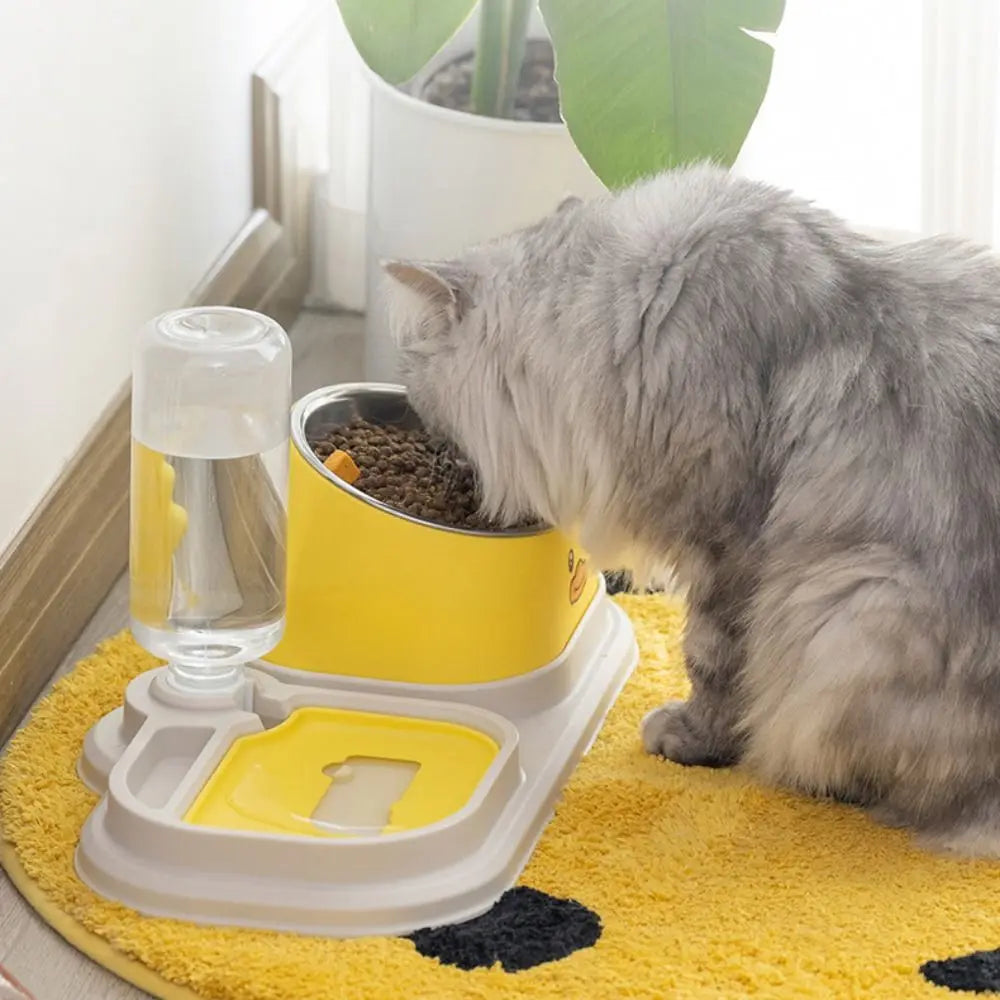 Anti Choking 3-in-1 Cat Bowl Detachable Neck Protection Pet Food Water Dispenser Non Slip Large Capacity Dog Cat Drinker Feeder