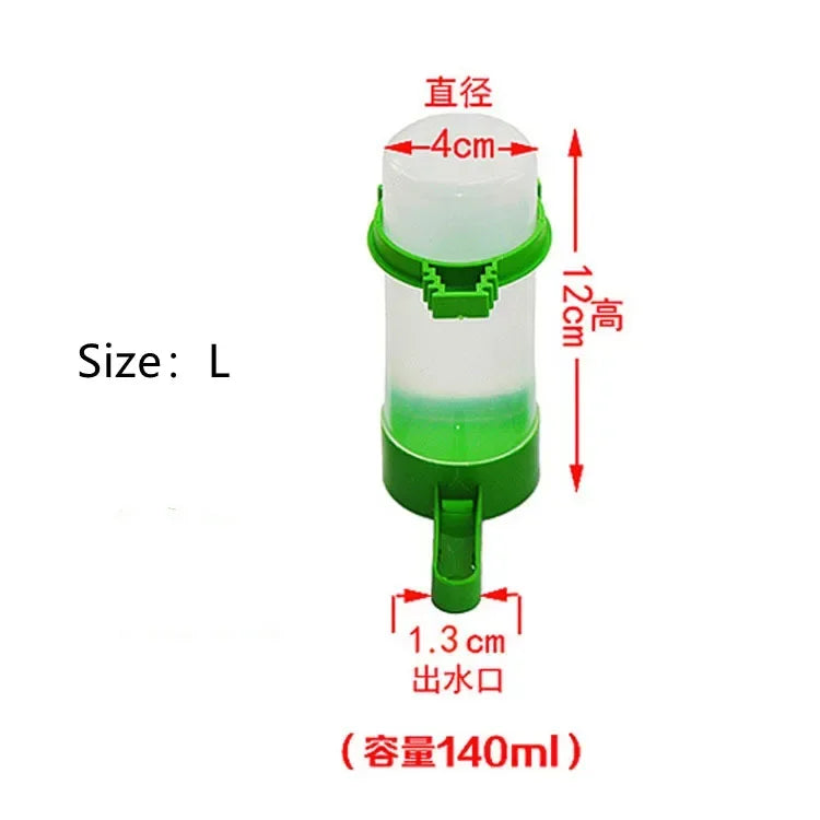 1Pc Bird Feeder Waterer Drinker Pet Clip for Bird Feeder Parrot Pet Water Dispenser Agricultural Equipment (size:M/L)