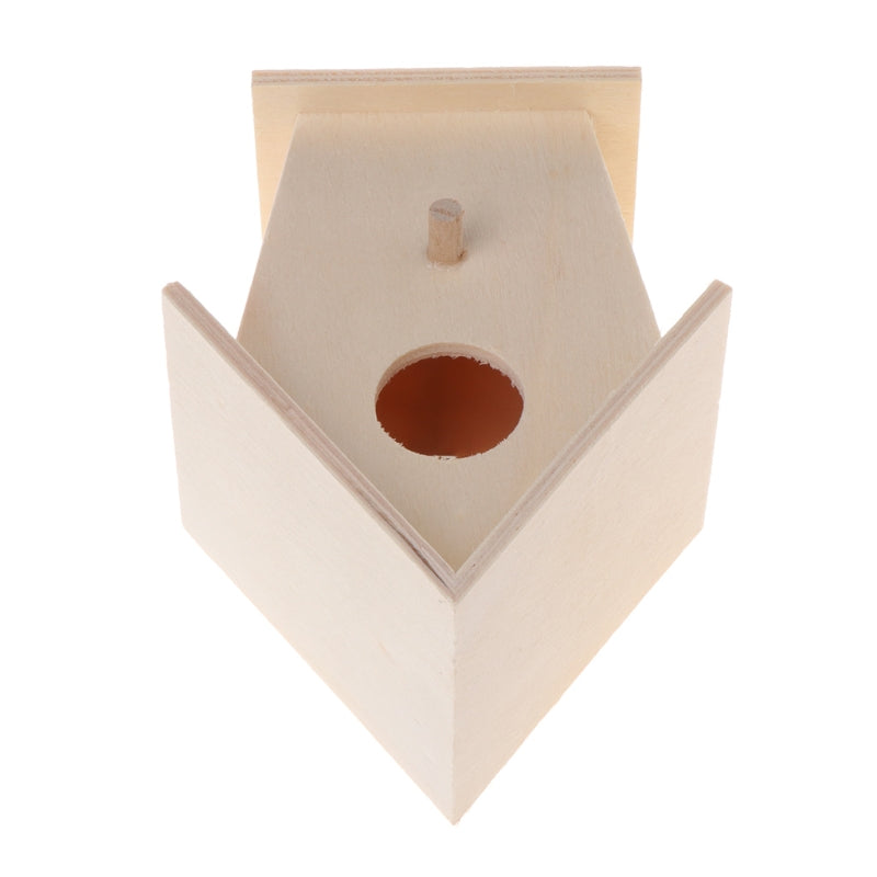 Wooden Bird House for Outside to Paint Bird Nesting Box Handmade Birdhouse with Perch for Small Birds Garden Decor