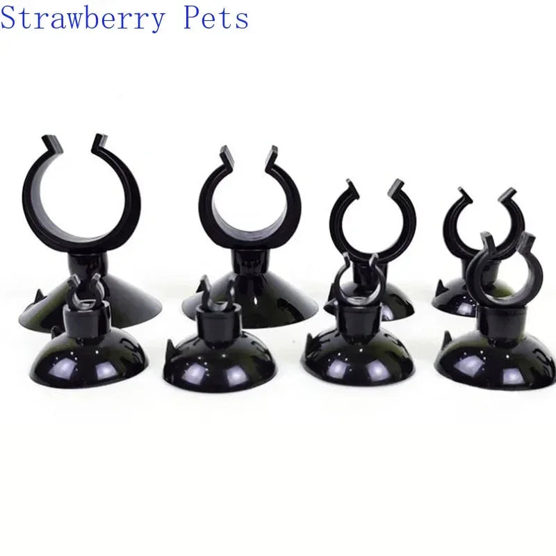 5pcs Black  Aquarium Suction Cup Air Tube Holder Sucker for Fish Tank Pump Oxygen Air Tube Fixing Clip  Aquarium Accessories