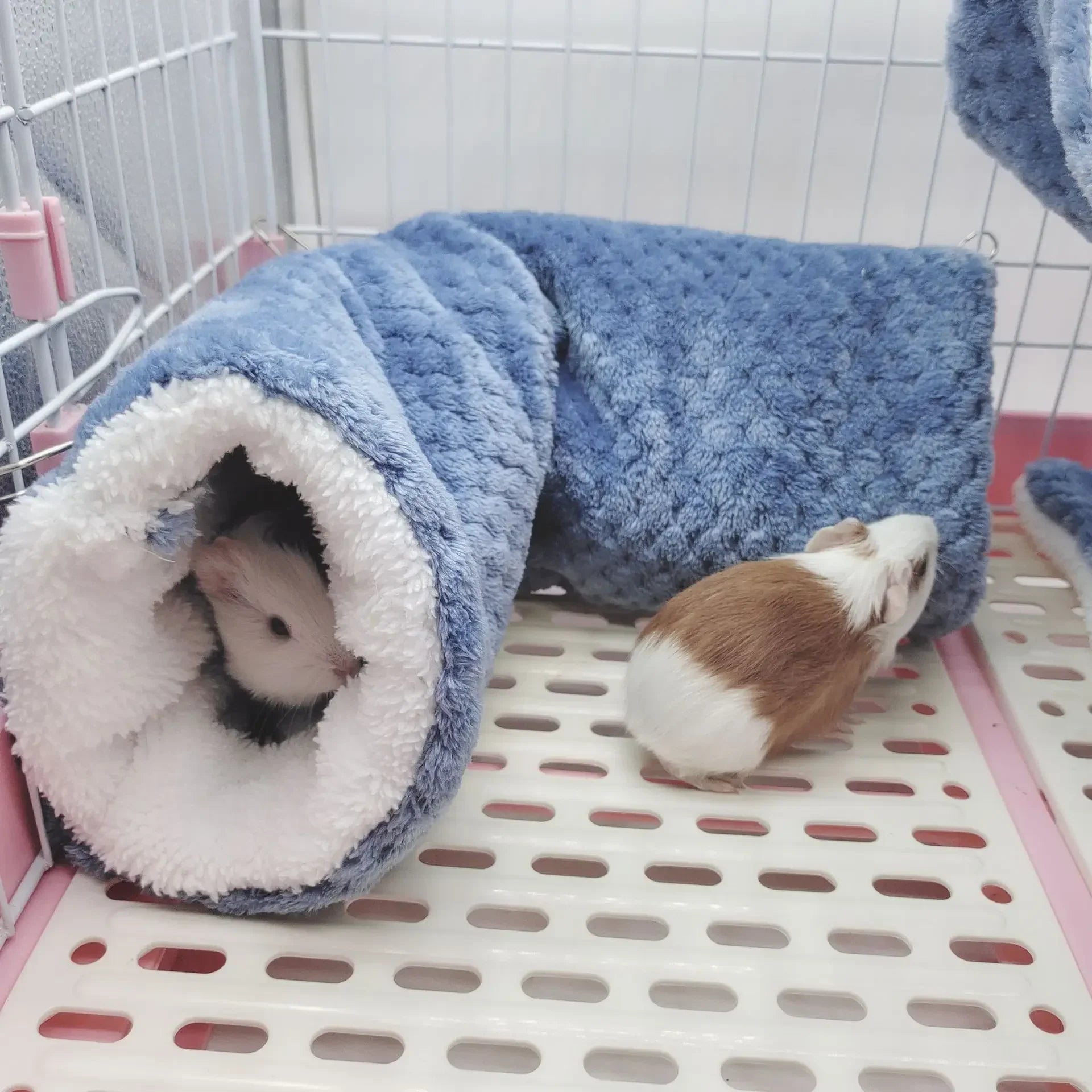 Warm Winter Pet Hammock Double Layer Thick Plush Hamster Hammock Chinchilla Guinea Pig Ferret Sleeping Bag Hamster Hanging Cage