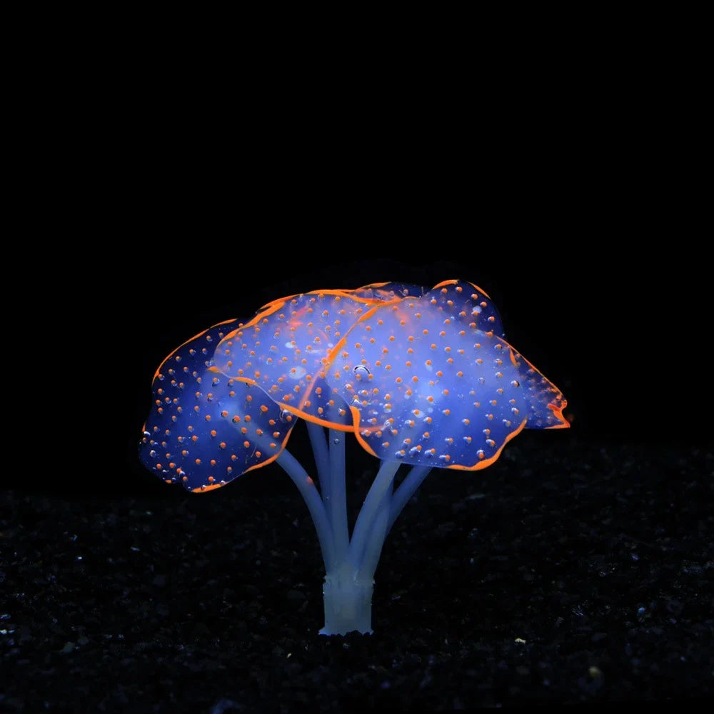 Luminous Anemone Simulation Artificial Plant Aquarium Decor Plastic Underwater Weed Grass Aquarium Fish Tank Decoration Ornament