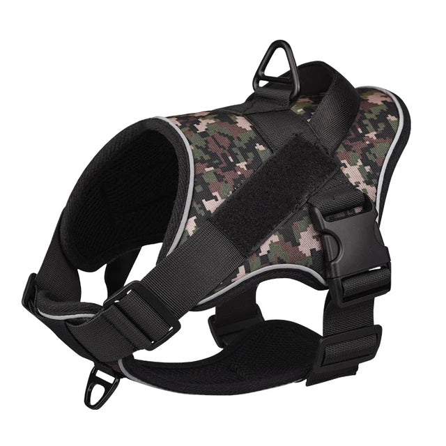 Dog Harness NO PULL Reflective Breathable Adjustable Pet Harness For Dog Vest Pasted Outdoor Walking Dog Collar Strap