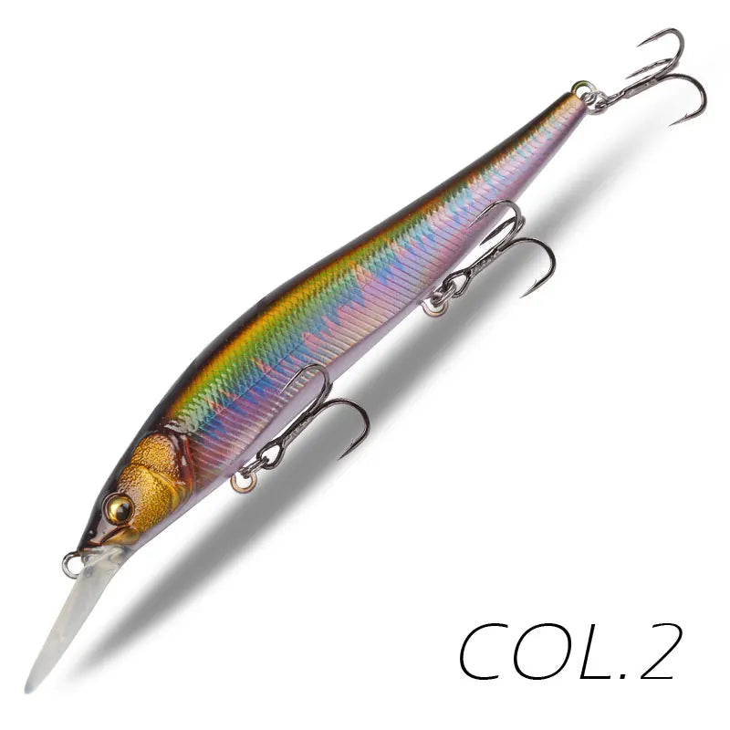 Magic Works Lures Minnow Floating Wobbler 110mm 13.5g Trout Black Minnow Fishing Lure for Pike Artificial Bait Fishing Tackle