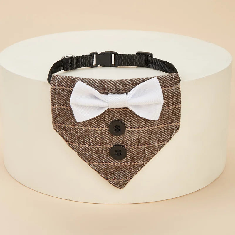 Halloween Christmas Cat Handsome Bow Tie Triangle Scarf Collar Fashion Suit Pet Triangle Scarf